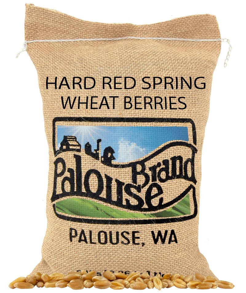 Palouse Brand Certified Glyphosate Residue Free Hard Red Spring Wheat Berries | 5 LBS | 100% Non-Irradiated | Certified Kosher Parve | USA Grown | Non-GMO Project Verified