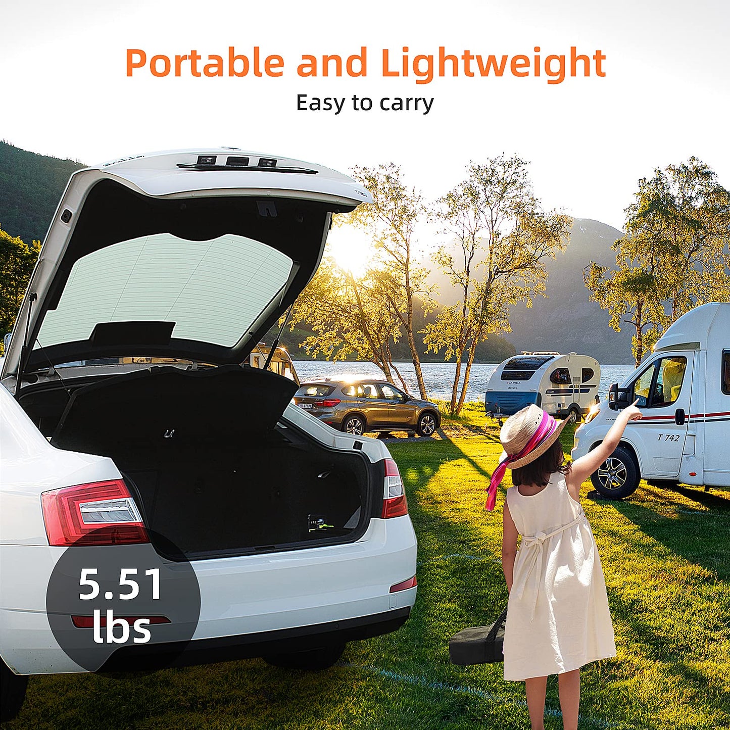 Portable Projector Screen with Stand Outdoor: Camping Projection Screen 80 inch 4K Movie Screen for Home Backyard Indoor 16:9 HD Night