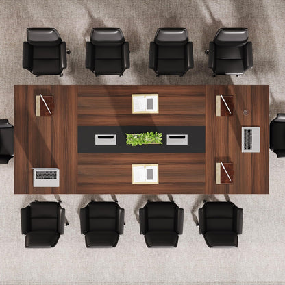 Tribesigns 8ft Conference Table, Large Meeting Table for 8-10 People, Business Seminar Furniture for Office Conference Room