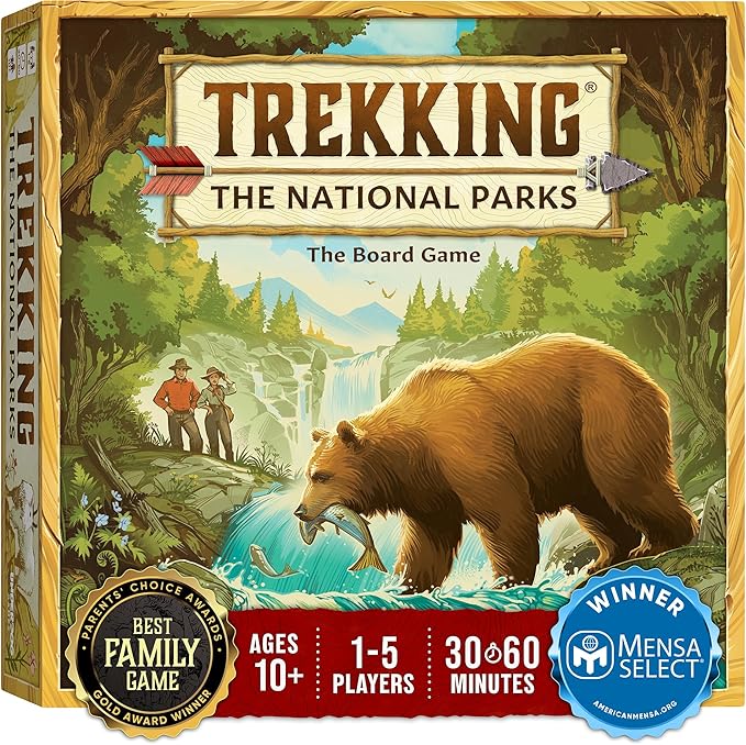 Underdog Games Trekking The National Parks - Award-Winning Family Board Game for Kids Ages 10+ - Easy to Learn Fun Activities for 1-5 Players Great for Family Bonding &amp for National Parks Lovers