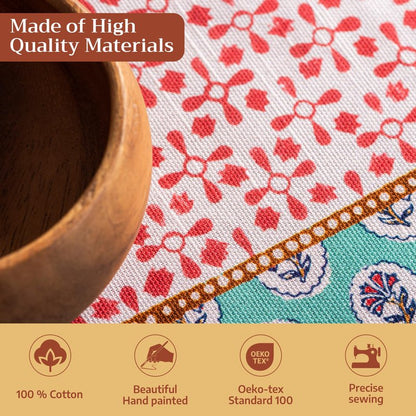 Maison d' Hermine Table Cloth Rectangle Table 100% Cotton 60 x 108 Inches Tablecloth Reusable Decorative for Dining Kitchen Room Farmhouse Home Gifts for Mothers Day Spring Summer - Provence