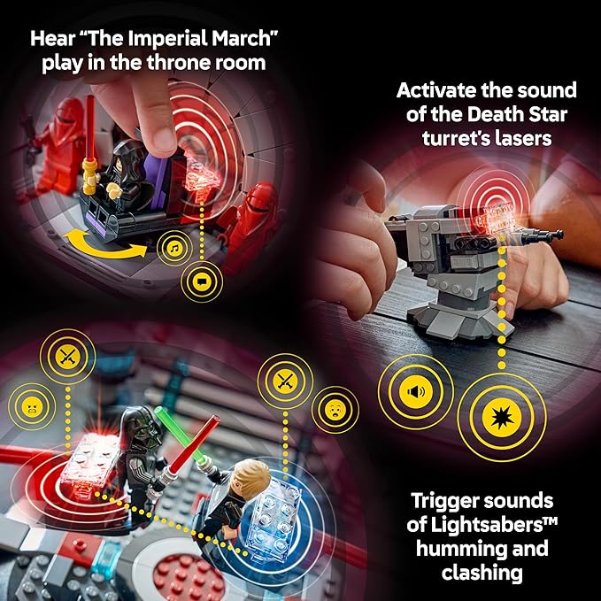LEGO Star Wars SMART Play: Throne Room Duel &amp A-Wing Interactive Building Toy - All-in-One Set - Reacts to How You Move and Play with a SMART Brick - Gift for Boys Girls and Kids Ages 9+ - 75427