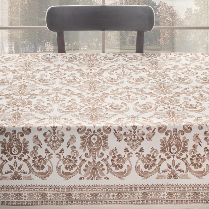 Maison d' Hermine Table Cloth Square Table 100% Cotton 60 x 60 Inches Fall Tablecloth Reusable Everyday Use for Thanksgiving Christmas Decorations Dining Farmhouse Party (Allure)