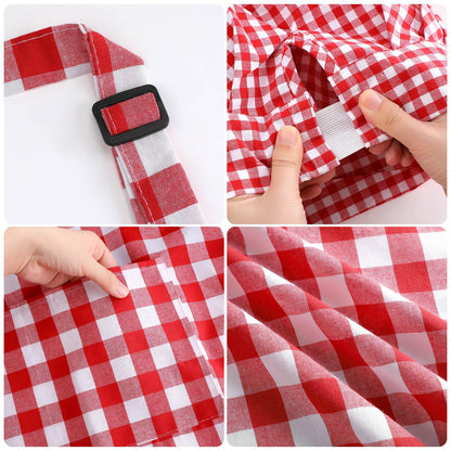Toulite 4 Pcs Italian Themed Party Decorations Chef Costume Set Italian Style Chef Hat and Apron for Women Men Costume Photo Booth Props Party Supplies
