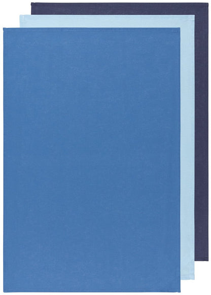Now Designs Floursack Kitchen Dish Towels Moon/Cool Blue/Indigo 20 x 30in, Set of 3, 1 ea, (911421aa)