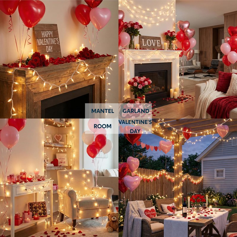 Joiedomi Christmas String Lights Indoor,100 Count Mini Warm Fairy Light Outdoor,21.4 FT Decor for Patio Dorm Classroom Bedroom Holiday Wedding Party Garland Birthday Valentines Day,White Wire