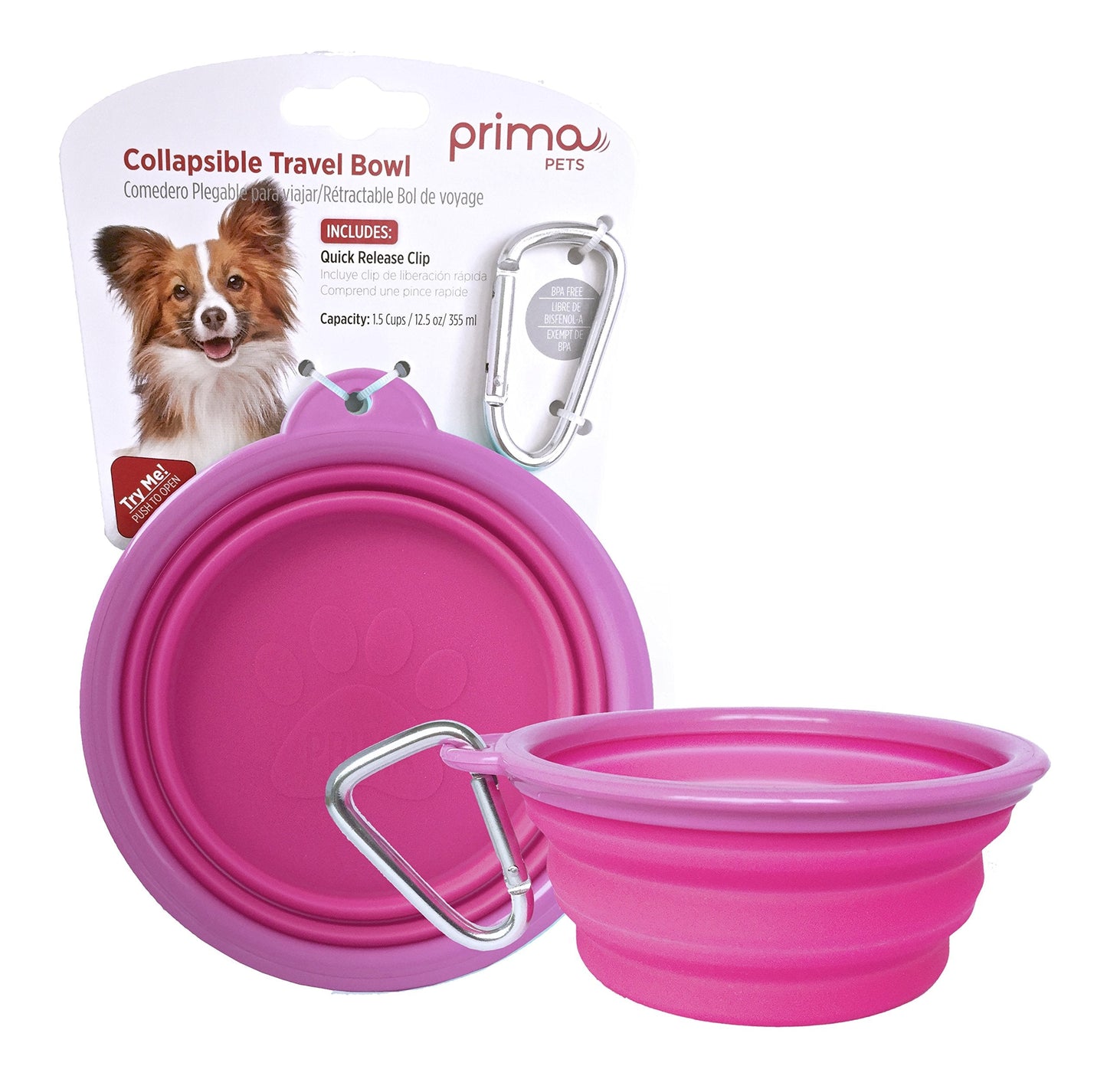 Sale Collapsible Silicone Water Travel Bowl with Clip for Dog and Cat, Portable and Durable Pop-up Feeder for Convenient On-The-go Feeding Size: Large (5 Cups) Grey
