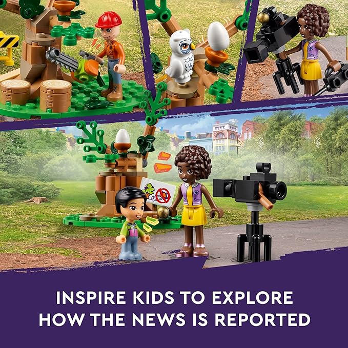 LEGO Friends Newsroom Van 41749 Building Toy Set Creative Fun for Ages 6+ Includes Accessories So Kids Can Pretend to Film and Report The News A Fun Birthday Gift for Kids Who Love Role Play