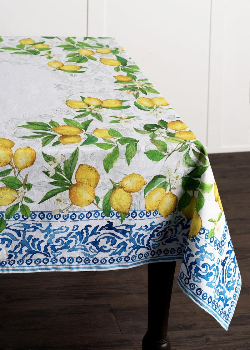 Maison d' Hermine Table Cloth Rectangle Table 100% Cotton 70 x 120 Inches Tablecloth Reusable Decorative for Dining Kitchen Room Farmhouse Home Gifts for Mothers Day Spring Summer - Cedrat