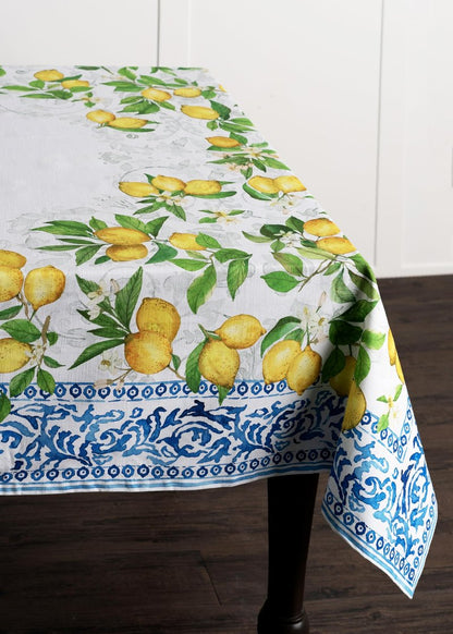 Maison d' Hermine Table Cloth Rectangle Table 100% Cotton 70 x 120 Inches Tablecloth Reusable Decorative for Dining Kitchen Room Farmhouse Home Gifts for Mothers Day Spring Summer - Cedrat