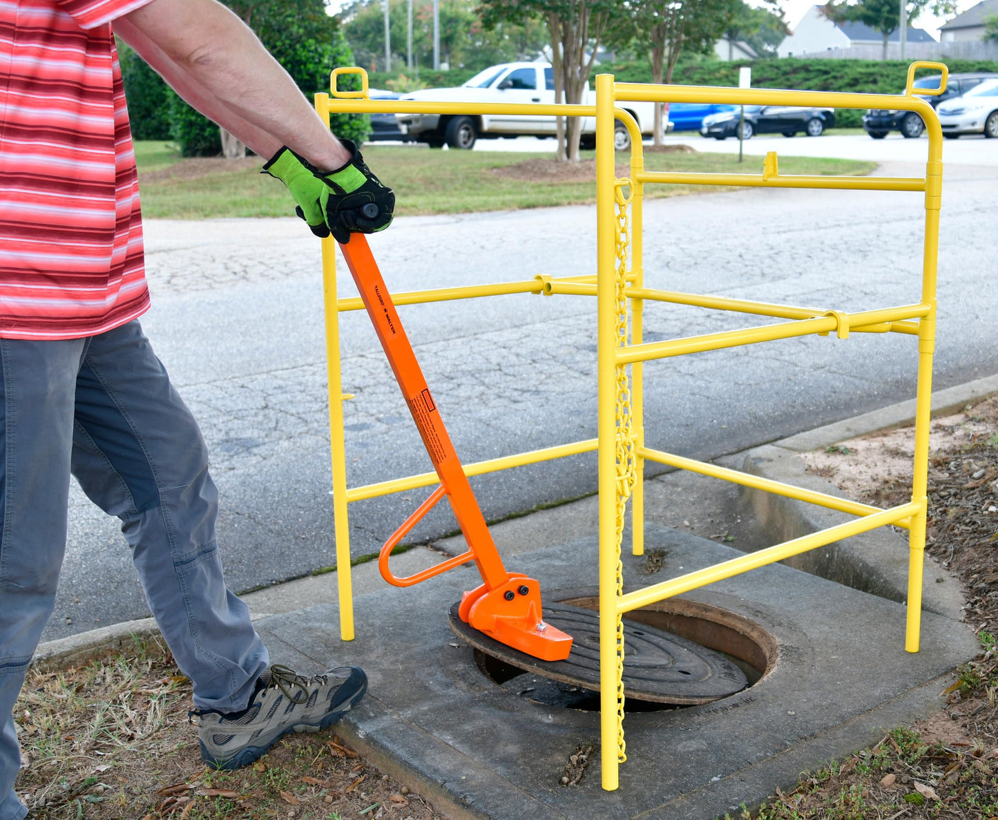 Allegro Industries 9401-35 Compact Magnetic Lid Lifter, Orange