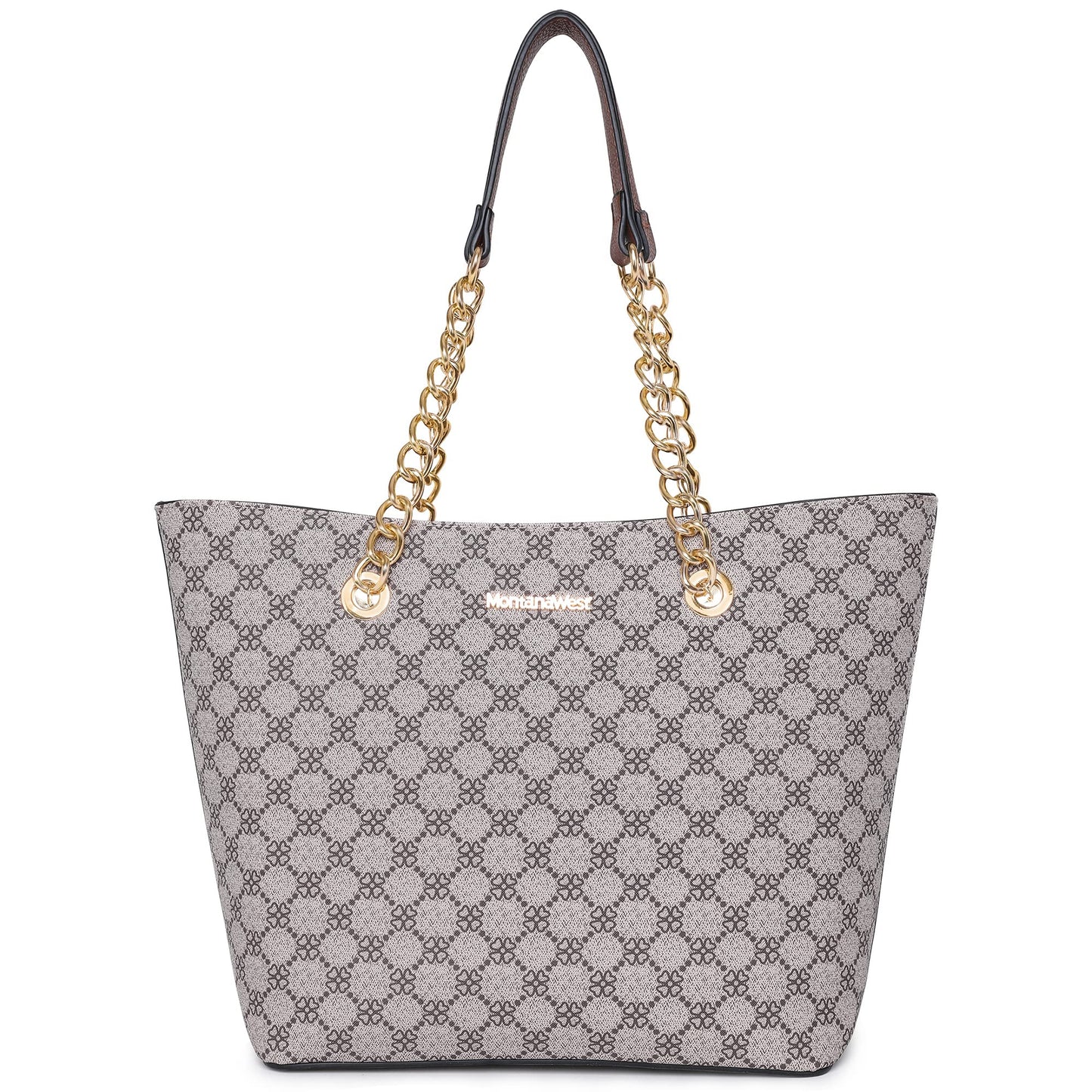 Montana West Tote Bag for Women Chain Top-handle Satchel Handbags Ladies Purses Shoulder Bags MWC-0391BR