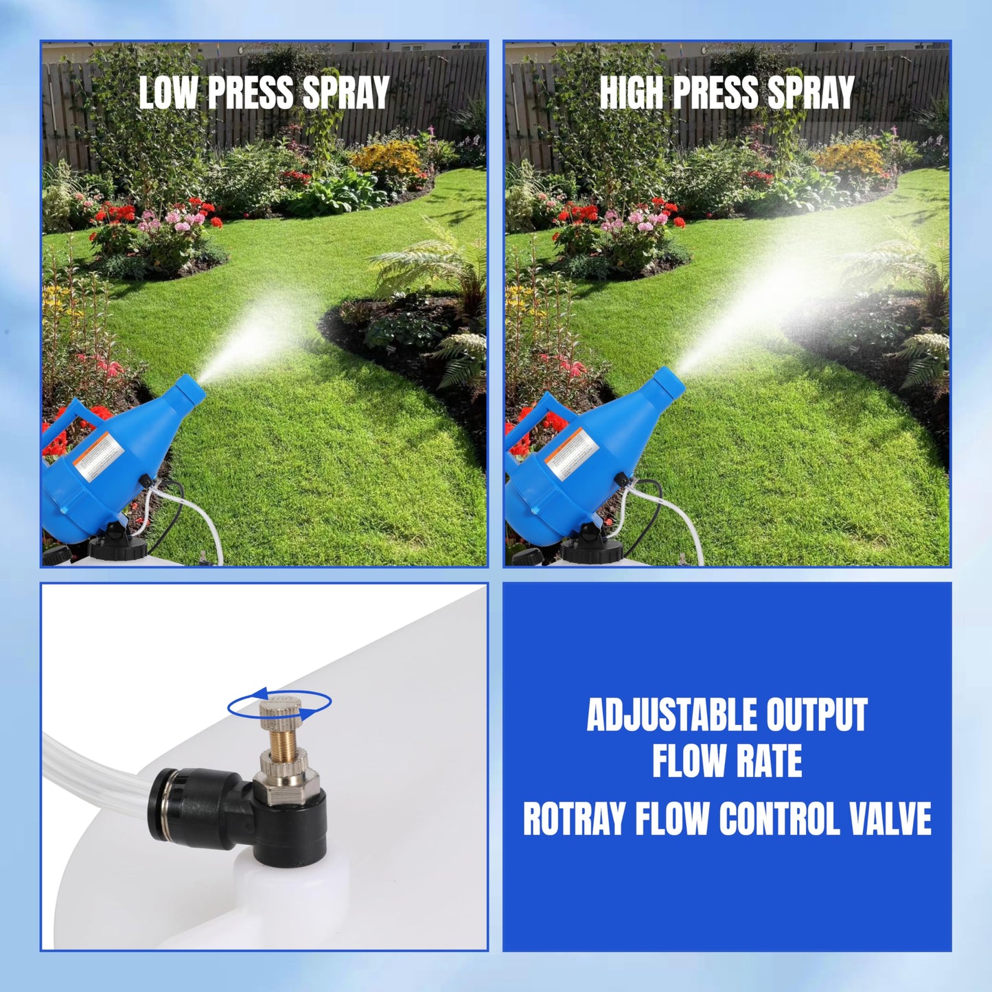 Ralosyn 4.5L Electric ULV Fogger Sprayer 1.2 Gallon Portable Cold Mist Machine Spraying 30ft Spray Distance for Home, Yard, School, Garden, Church, Hotel, 2 Pack