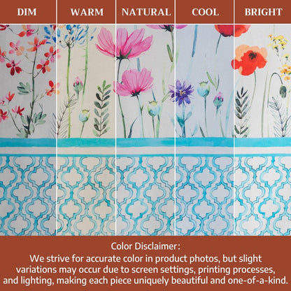 Maison d' Hermine Table Cloth Rectangle Table 100% Cotton 60 x 108 Inches Tablecloth Reusable Decorative for Dining Kitchen Farmhouse Home Gifts for Mothers Day Spring Summer - Flower in The Field