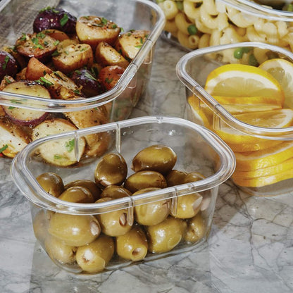 Rubbermaid Brilliance Food Storage Containers, Set of 5 (10 Pieces), BPA-Free, Leak-Proof, Clear