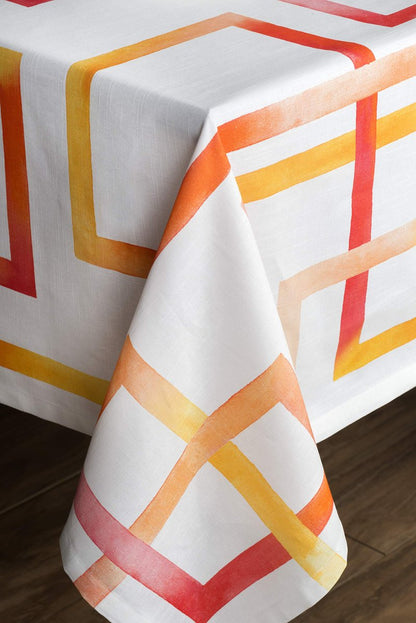 Maison d' Hermine Table Cloth Rectangle Table 100% Cotton 60 x 120 Inches Tablecloth Reusable Decorative for Dining Kitchen Room Farmhouse Home Gifts for Mothers Day Spring Summer - Summer Maze