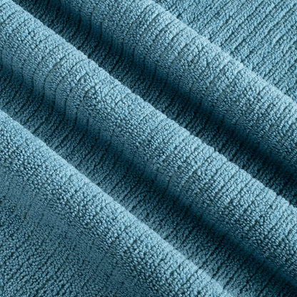 POLYTE Premium Microfiber All-Purpose Ribbed Terry Kitchen Towel, 12 Pack (Blue, Gray, Teal, 16x28 in)