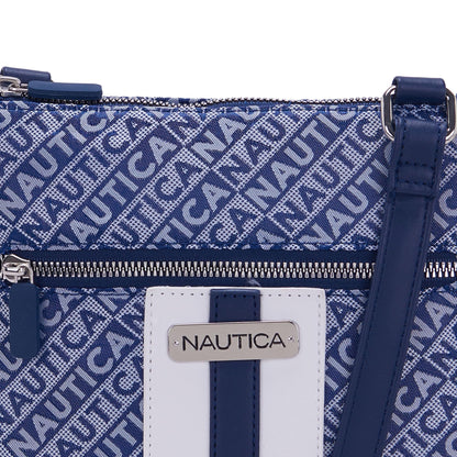 Nautica Lakeside Signature Jaquard North South Crossbody Bag
