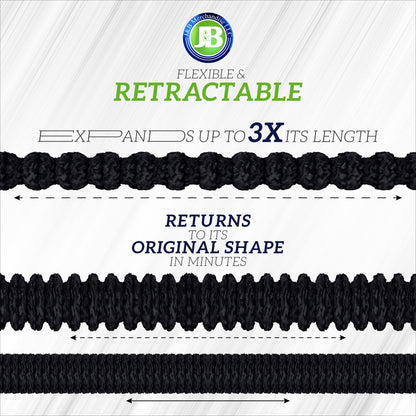 J&B XpandaHose 150ft Expandable Garden Hose – Ultra-Strong 3750D, 4-Layer Latex Core, Brass 3/4" Connectors, 10-Pattern Nozzle & Storage Bag – Lightweight, Kink-Reducing, Leak-Resistant