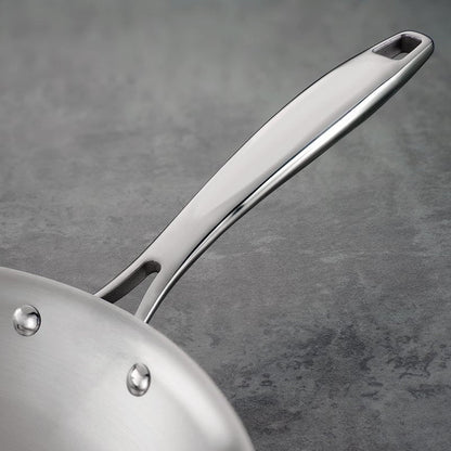 Tramontina Signature Tri-Ply Clad Stainless Steel 12-Inch Large Frying Pan, Induction-Ready Skillet, Dishwasher-Safe, NSF-Certified, Made in Brazil