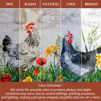 Maison d' Hermine Table Cloth Square Table 100% Cotton 60 x 60 Inches Tablecloth Reusable Decorative for Dining Kitchen Room Farmhouse Home Gifts for Mothers Day Spring Summer - Basse Cour