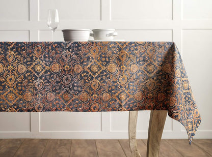 Maison d' Hermine Table Cloth Rectangle Table 100% Cotton 54 x 72 Inches Fall Tablecloth Reusable Everyday Use for Thanksgiving Christmas Decorations Dining Farmhouse Party (Imperfection)