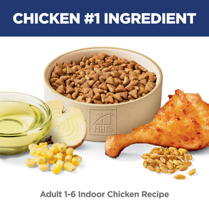 Hill's Science Diet Indoor, Adult 1-6, Easy Litter Box Cleanup, Dry Cat Food, Chicken Recipe, 3.5 lb Bag