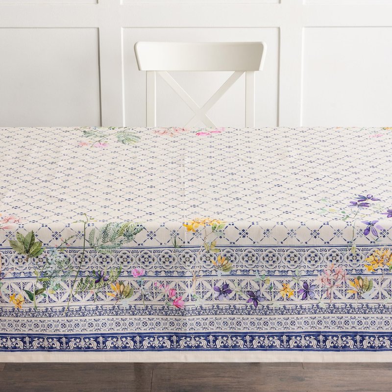 Maison d' Hermine Table Cloth Rectangle Table 100% Cotton 54 x 72 Inches Tablecloth Reusable Decorative for Dining Kitchen Room Farmhouse Home Gifts for Mothers Day Spring Summer - Faience