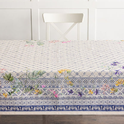 Maison d' Hermine Table Cloth Rectangle Table 100% Cotton 54 x 72 Inches Tablecloth Reusable Decorative for Dining Kitchen Room Farmhouse Home Gifts for Mothers Day Spring Summer - Faience