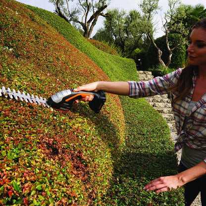 WORX 2 in 1 Cordless Hedge Trimmer, 4" Grass Shear & 8" Shrub Trimmer with 2 Blades, Battery & Charger Included, WG801