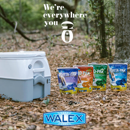 Walex Citra-Pak RV/Marine Holding Tank Deodorizer Drop-Ins - Waste Breakdown & Odor Control, Cleans Holding Tank & Sensors, Biocide-Free, Treatment for RVs, Boats, & Portable Toilets - Citrus, 30 Pack