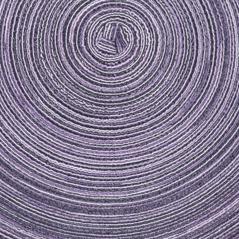 SHACOS Round Placemats Set of 4 Round Table Placemats Braided Cotton Place Mats 15 inch for Kitchen Dining Table Holiday Party (Light Purple, 4)
