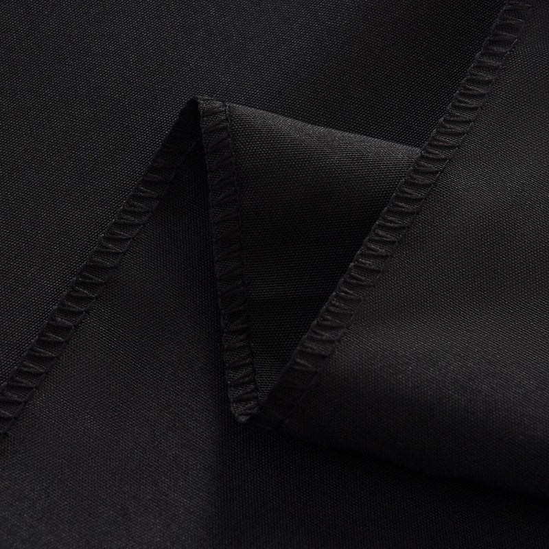 ZarzaaSik 2-Pack 90x132 inch Black Table Cloths, Solid Stain and Wrinkle Resistant Oblong Tablecloth, Premium Plain Weave Polyester Fabric Rectangle Table Linen Covers for Hotel, Wedding