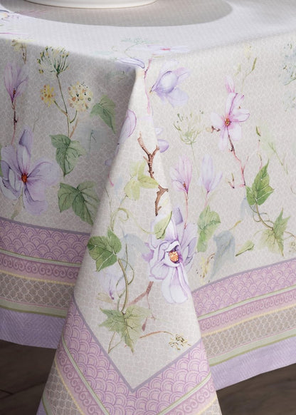 Maison d' Hermine Table Cloth Rectangle Table 100% Cotton 54 x 72 Inches Tablecloth Reusable Decorative for Dining Kitchen Room Farmhouse Home Gifts for Mothers Day Spring Summer - Magnolia Mornings