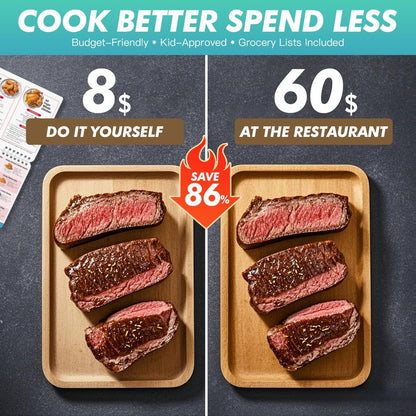 Magnetic Air Fryer Cheat Sheet, Cooking Guide Booklet,70 Illustrated Recipes & Cooking Gifts- Keto Air Fryer Cookbooks for Beginners- Instant Pot Air Fryers Accessories, Kitchen Gadgets