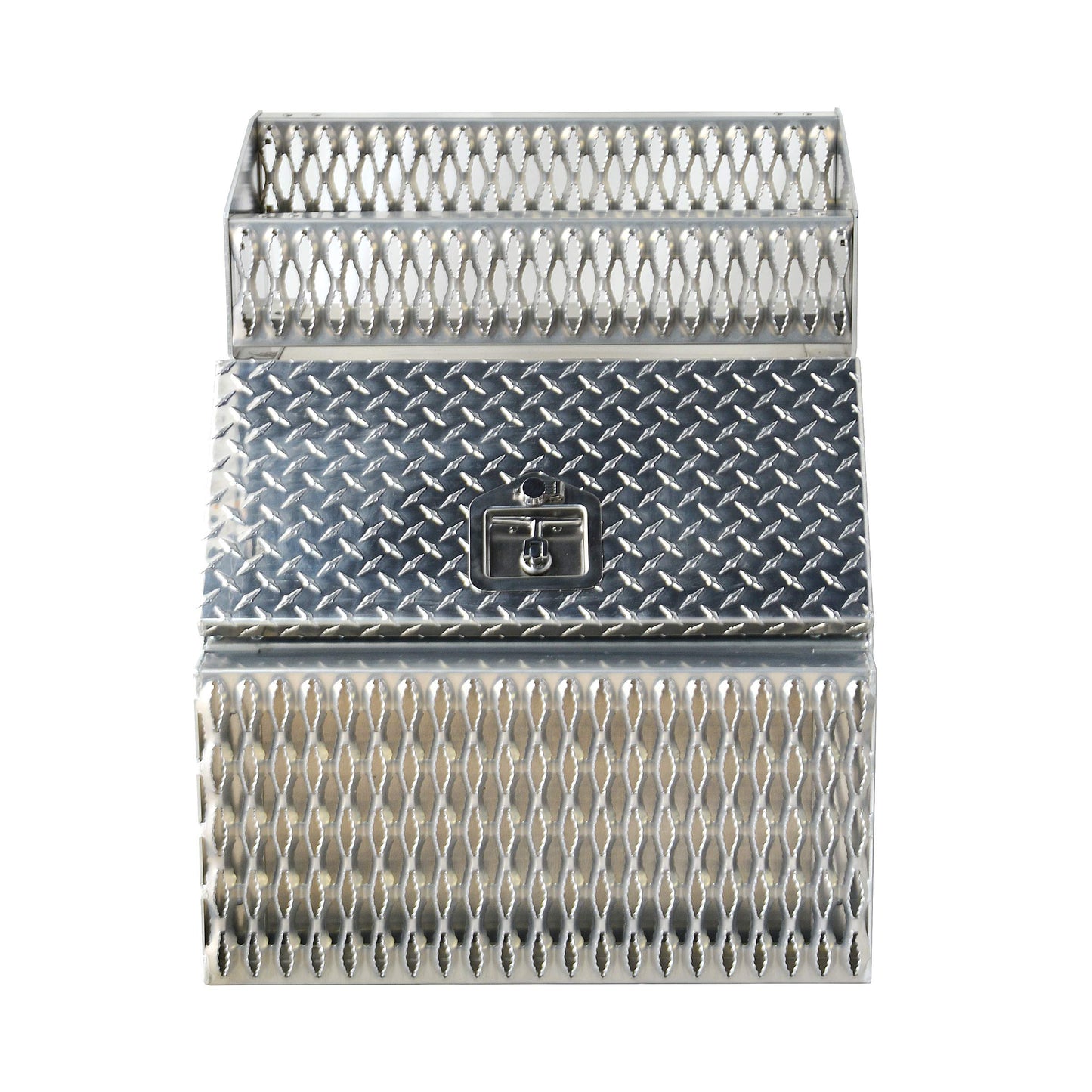 TBOZZ Heavy Duty Aluminum 24inch Semi Truck Side Storage Saddle Step Box / 24" L x 25" W x 28" H