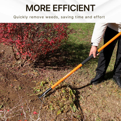 KOLEIYA Sharpened Garden Hoe 57 Inch Heavy Duty Weeding Hoe with 8.3 Inch Blade and Fiberglass Handle Pre Sharpened for Effortless Cutting Lawn and Soil Tool