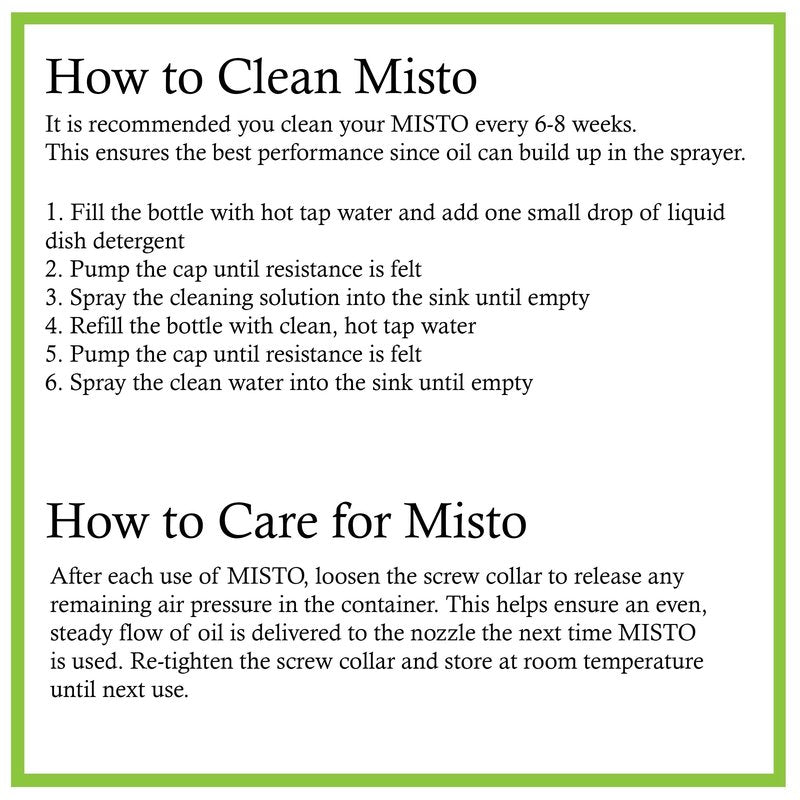 Misto Oil Sprayer, Frosted Glass, 7.75 Inch