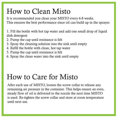 Misto Oil Sprayer, Frosted Glass, 7.75 Inch