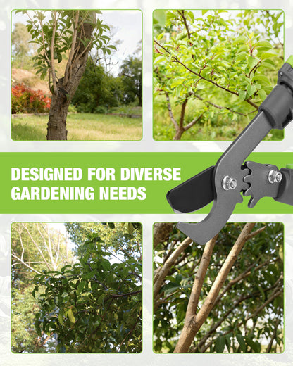 WORKPRO Extendable Bypass Lopper for Gardening, 25-37" Branch Cutter with 1.5" Cutting Capacity, Heavy Duty Pruning Shear Featuring Gear System for Tree Trimming, Tree Cutter Handheld with SK5 Blade