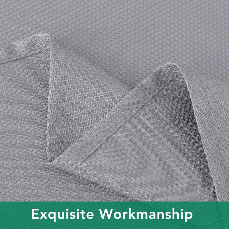 Biscaynebay Textured Fabric Square Tablecloths 60"x60", Silver Grey Water Resistant Table Cloth Small Card Folding Table Covers Linen for Dining, Kitchen, Wedding & Parties, etc. Machine Washable