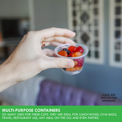 Galashield Small Plastic Containers with Lids, 2.5 oz, 100 Sets