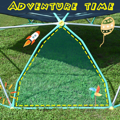 Merax 13FT Climbing Dome with Hammock, Outdoor Geometric Dome Climber Play Center for Kids 3-10 Supporting 1000 lbs, Easy Assembly Jungle Gym