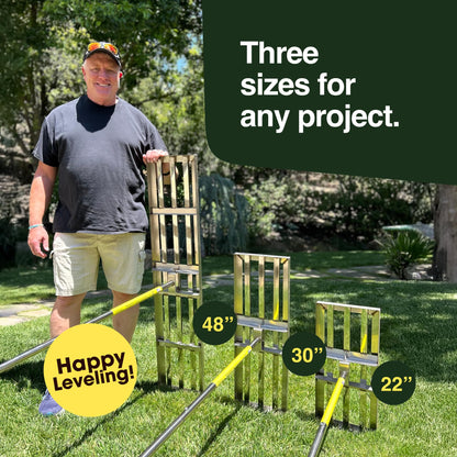 Rocklin™ Lawn Leveling Rake | Stainless Steel Surface Leveling Tool | Level Soil or Dirt Ground Surfaces Easily | 30” x 10” Ground Plate | 78” Extra Long Handle