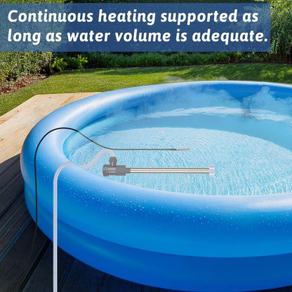 XCLBTFDC 2000W Immersion Water Heater Portable Electric Bathtub & Pool Fully Submersible Water Heater with Temp Control, GFCI for Hot Tub, Bucket, Swimming pool, above ground pool, baptistry & spa tub