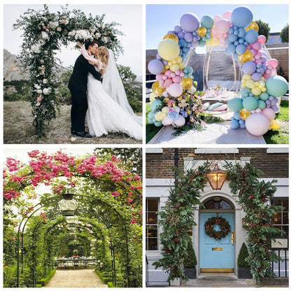 Metal Garden Arch Wedding Pergola Trellis for Climbing Plants Ideal for Roses & Bridal Party Backdrop Stand Flower Arch Arbor for Events (Size: 180x220x40CM/5.9x7.2x1.3ft)