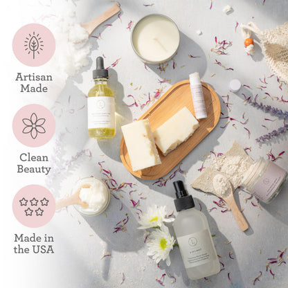 Lizush Luxury Spa Gifts for Women - 9 Piece Lavender Gifts for Her, Gift Baskets, Body Care Set for Mom, Birthday Box For Women, Self Care Spa Kit For Wife - Handmade in the USA