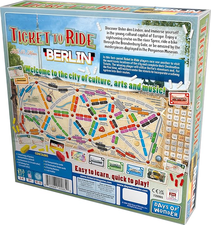 Asmodee Ticket to Ride Berlin Board Game - Train Route-Building Strategy Game Fun Family Game for Kids &amp Adults Ages 8+ 2-4 Players 10-15 Minute Playtime