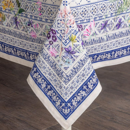 Maison d' Hermine Table Cloth Rectangle Table 100% Cotton 60 x 90 Inches Tablecloth Reusable Decorative for Dining Kitchen Room Farmhouse Home Gifts for Mothers Day Spring Summer - Faience