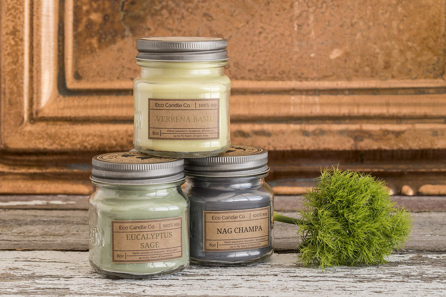 ECO CANDLE CO. Recycled Candle, Winter Wonderland, 6 oz. - Scents Of Pine, Spruce, & Fir - 100% Soy Wax, No Lead, Kraft Paper Label & Lid, Hand Poured, Phthalate Free, Made From Midwest Grown Soybeans